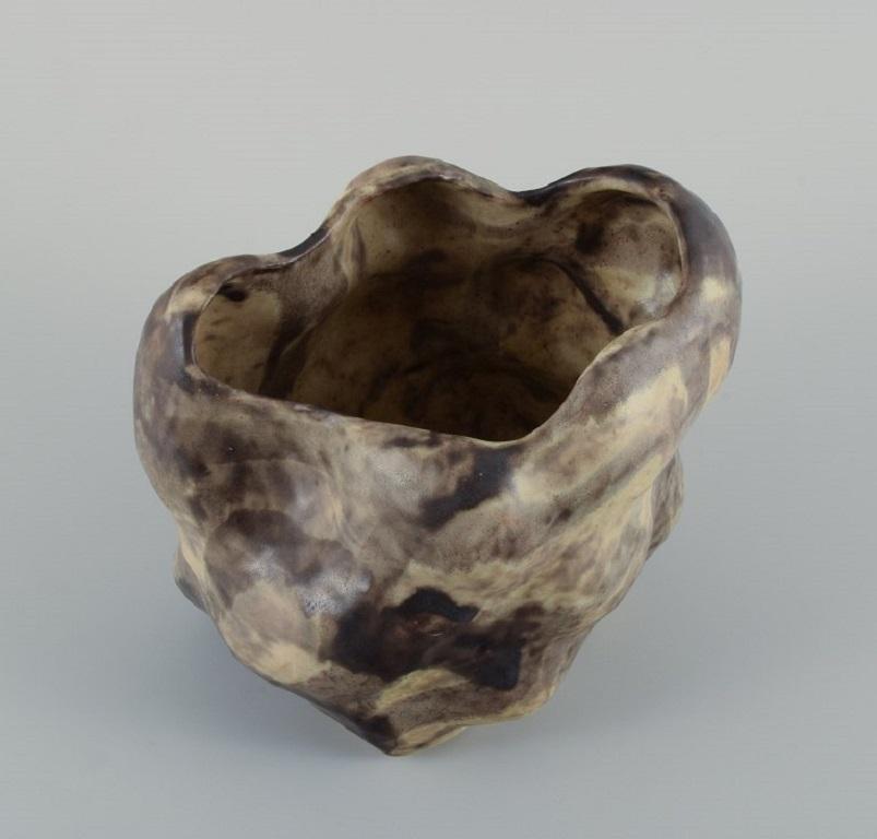 Stoneware Christina Muff, Danish contemporary ceramicist. Unique stoneware vase. For Sale