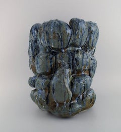 Christina Muff, Large, Hand Modelled Stoneware Sculptural Vase