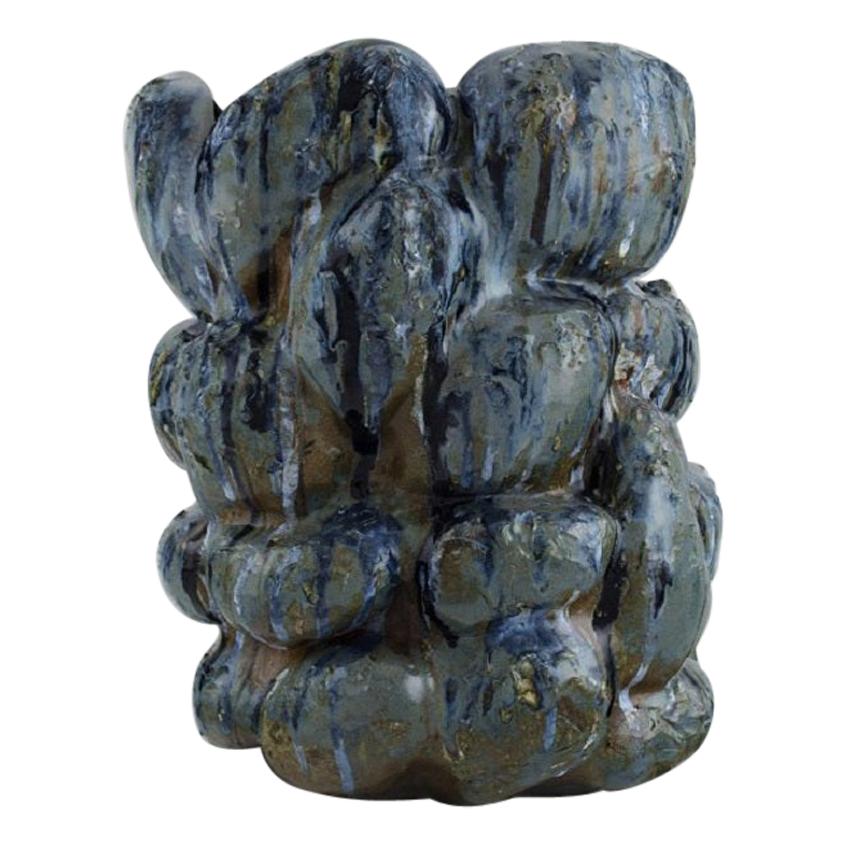 Christina Muff, Large, Hand Modelled Stoneware Sculptural Vase