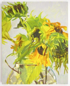 „Fading Sunflowers“ – Stillleben – floral, botanisch, impressionistisch