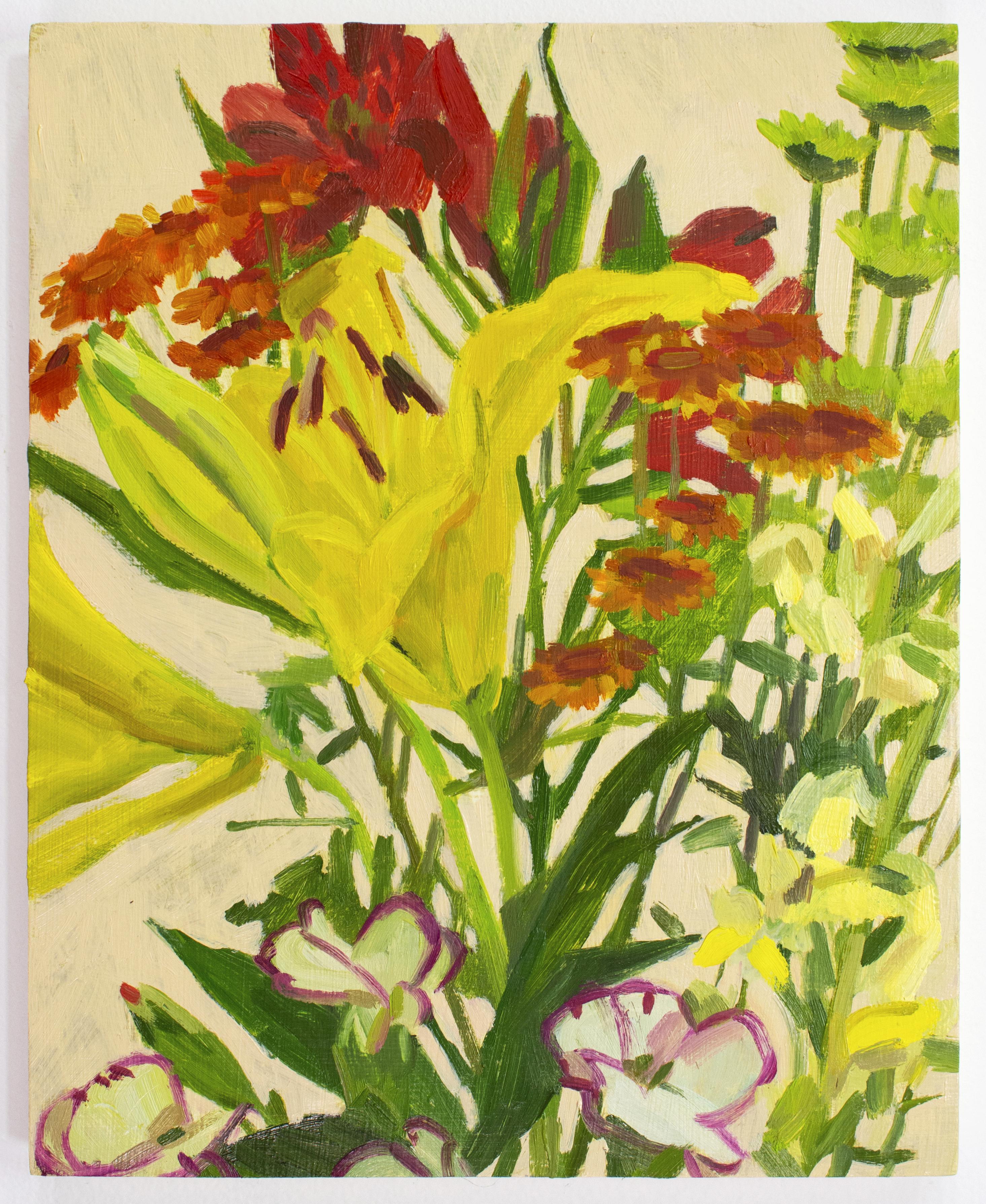 'Fall Bouquet' - still life - floral, botanical, impressionism - Painting by Christina Renfer Vogel