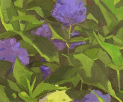 'Hortensias' - bodegón - floral, botánico, naturalismo, colores vivos