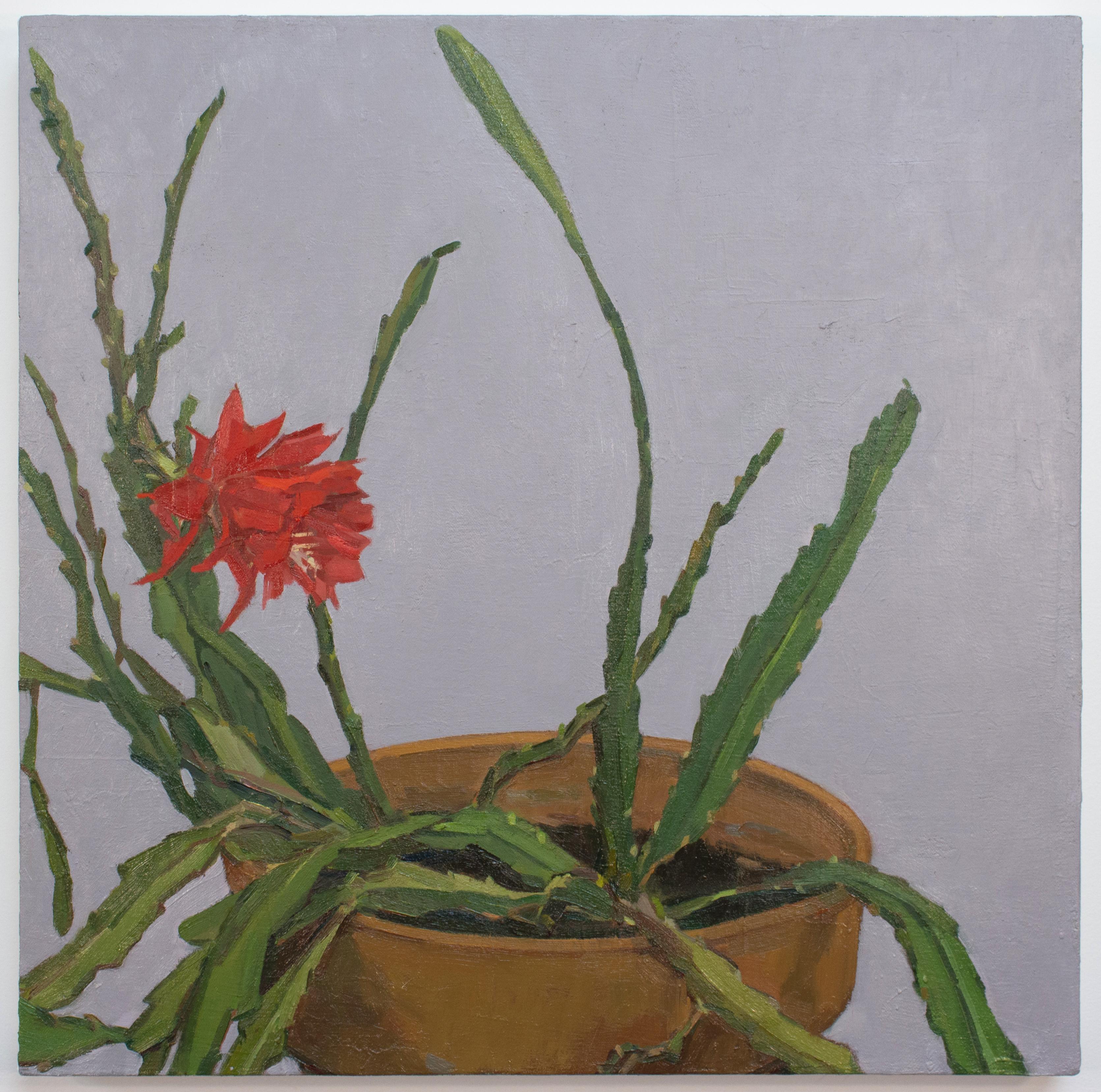 Dieses Gemälde ist in Grün-, Rot-, Orange- und Grautönen gehalten.

Die in Chattanooga lebende Künstlerin Christina Renfer Vogel zeigt mit 