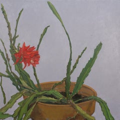 „Studio Bloom“ – Stillleben – geblümt, botanisch, Naturalismus, Pop of Red