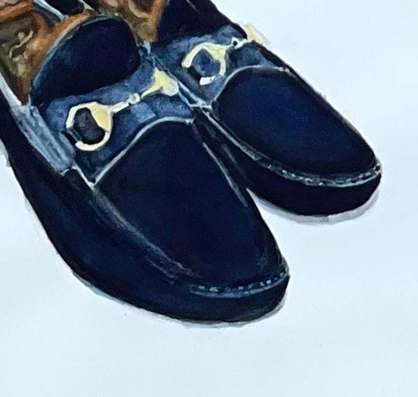 Gucci Loafer Blue Suede For Sale 1