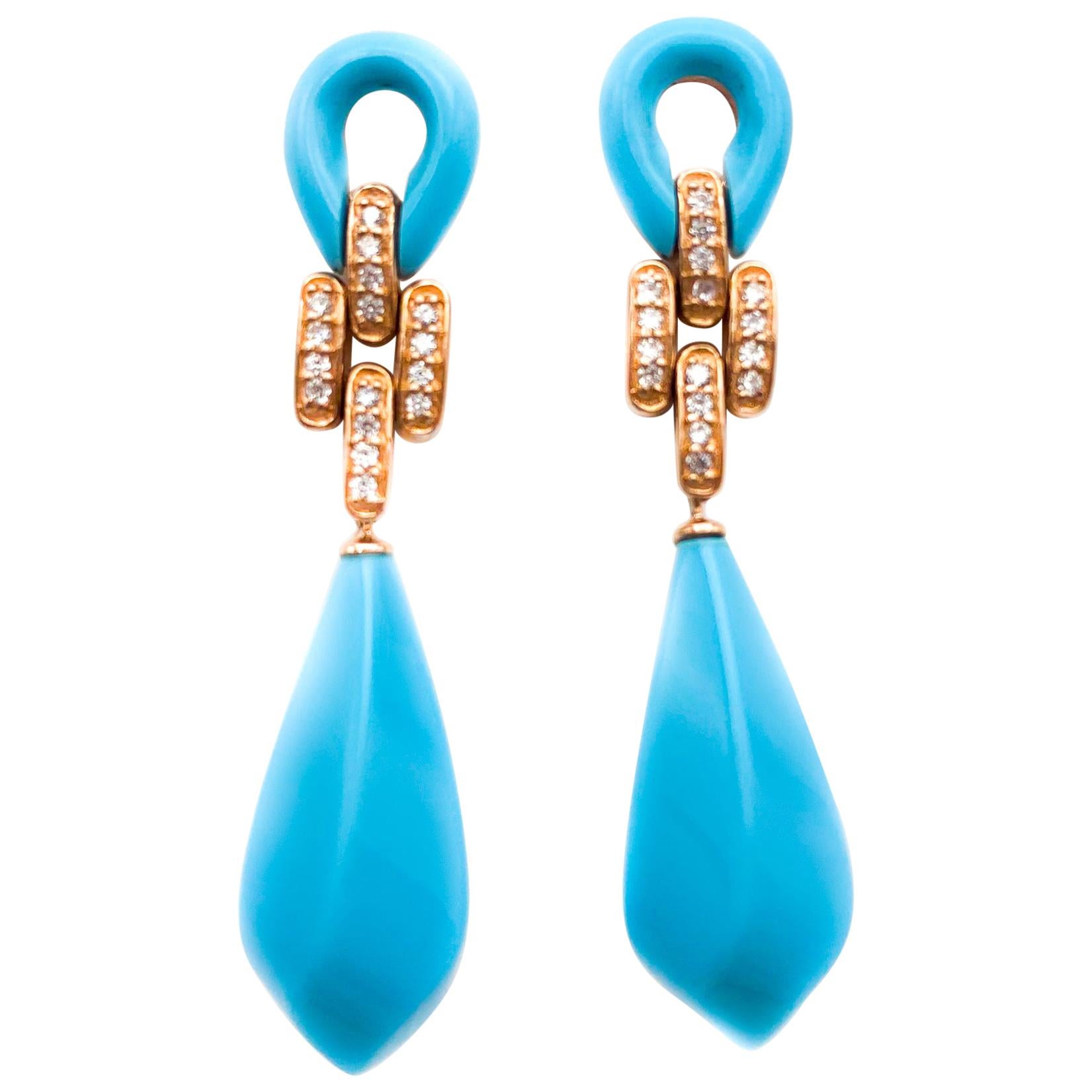 Christina Sabatini Rose Gold Earrings For Sale at 1stDibs christina