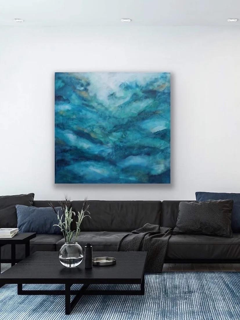 A Short While, modern art, abstract, landscape For Sale 3