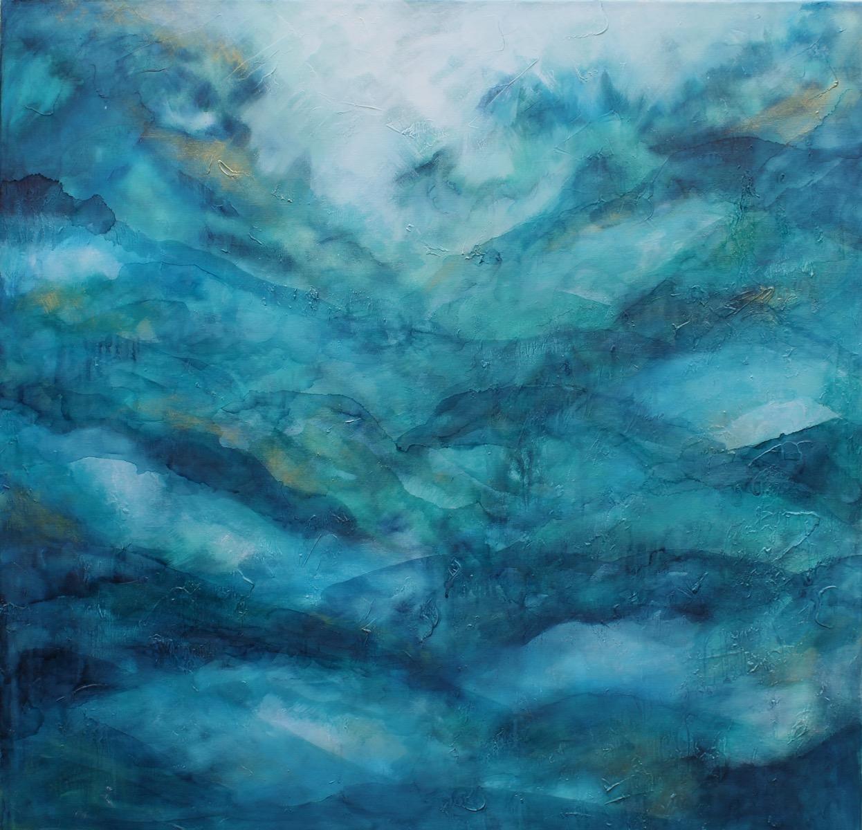 Christina Sadler  Abstract Painting - A Short While, modern art, abstract, landscape