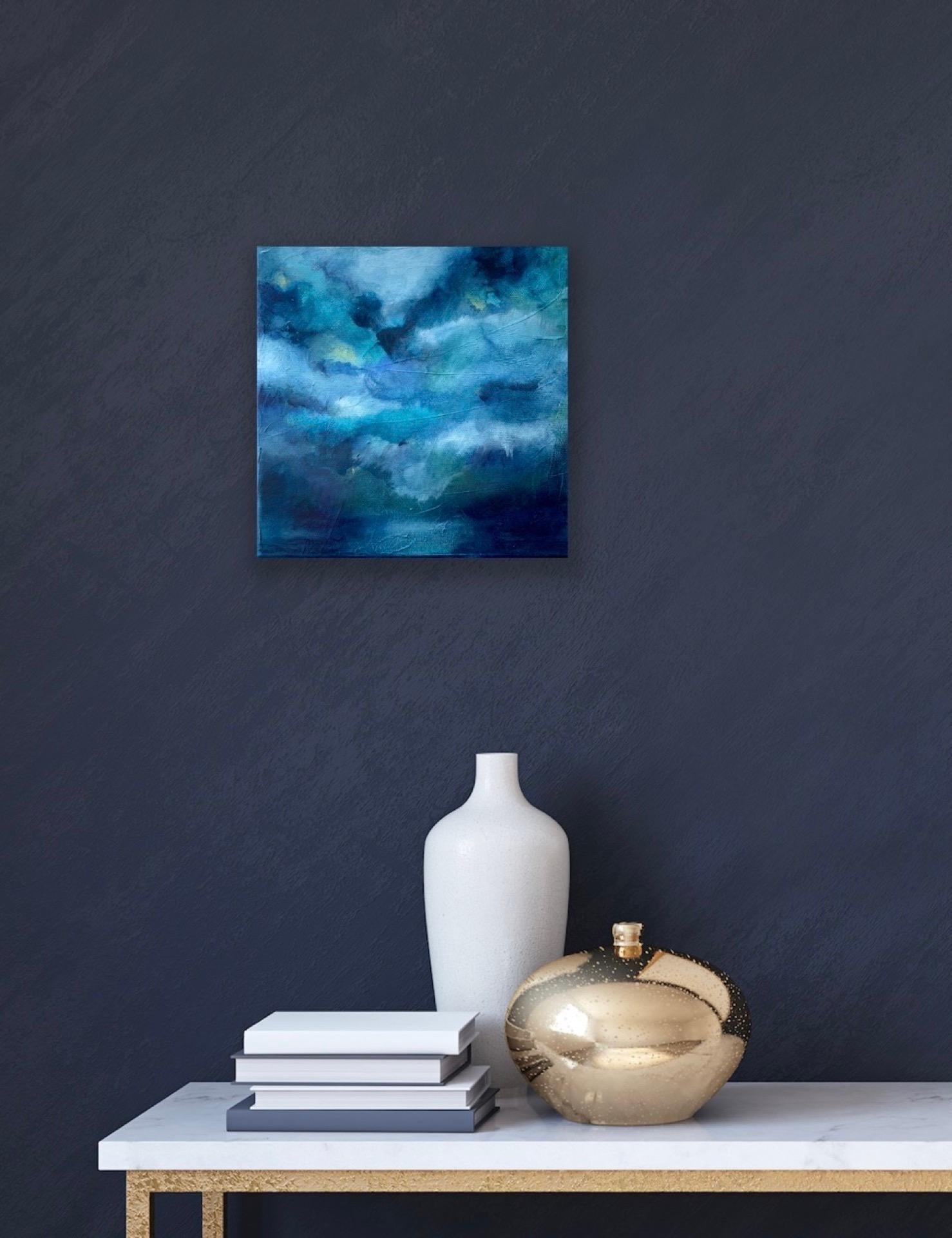 Abstrakter Horizont (Blau), Abstract Painting, von Christina Sadler