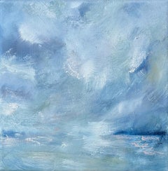 Horizon Calling, Original painting, Abstract art, Calming, Blue