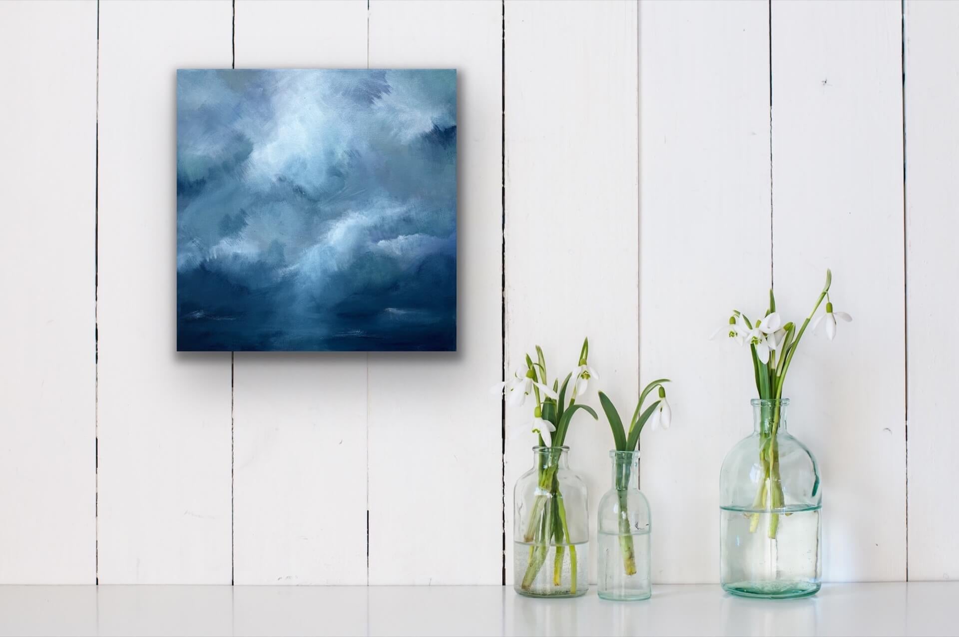 Auf dem Sturm Liste (Blau), Landscape Painting, von Christina Sadler