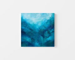 Suspended landscape, Original painting, Abstract art, Calming, Blue
