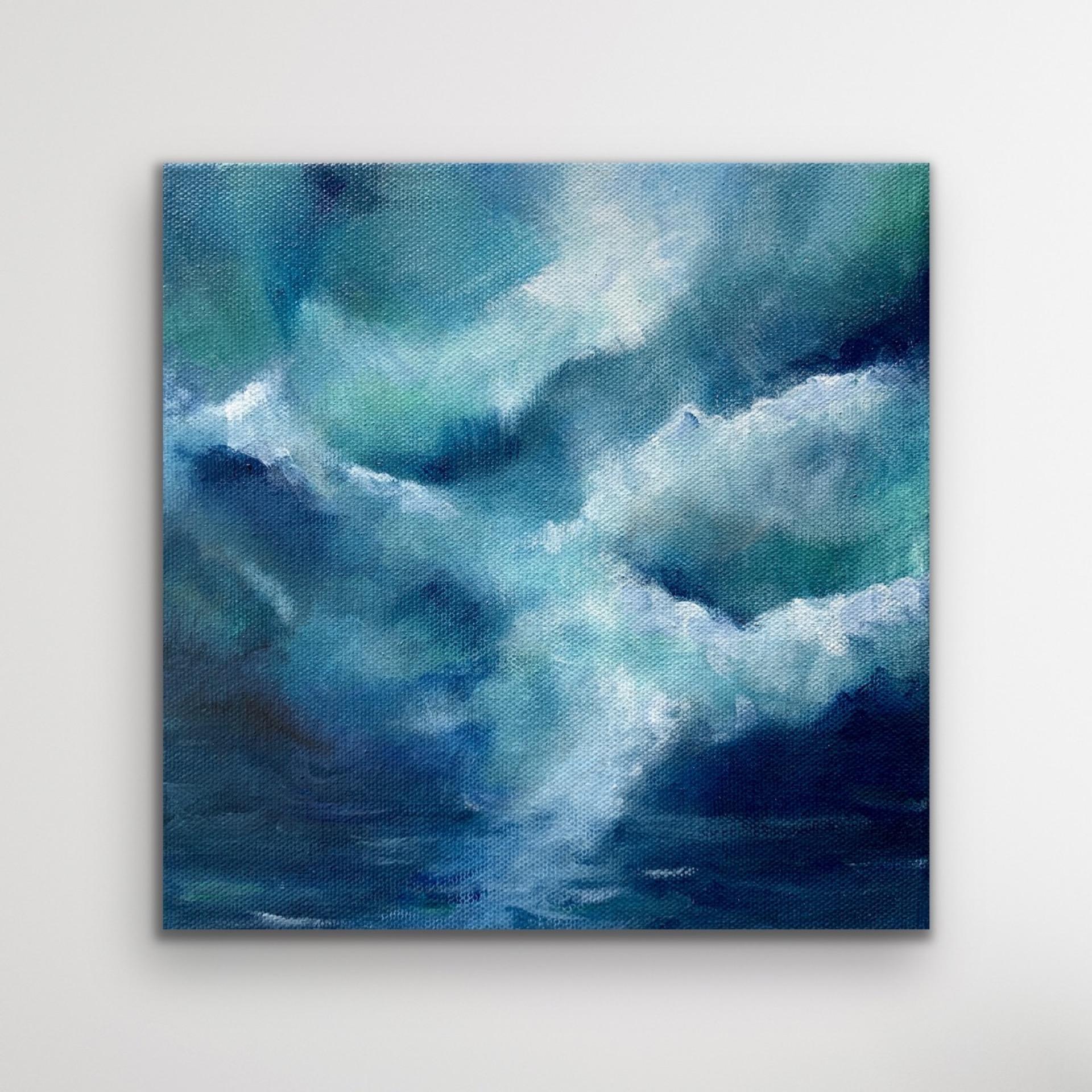 Christina Sadler Abstract Painting - Turbulence Lightens