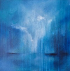 Untitled Landscape, Original painting, Abstract art, Calming, Blue