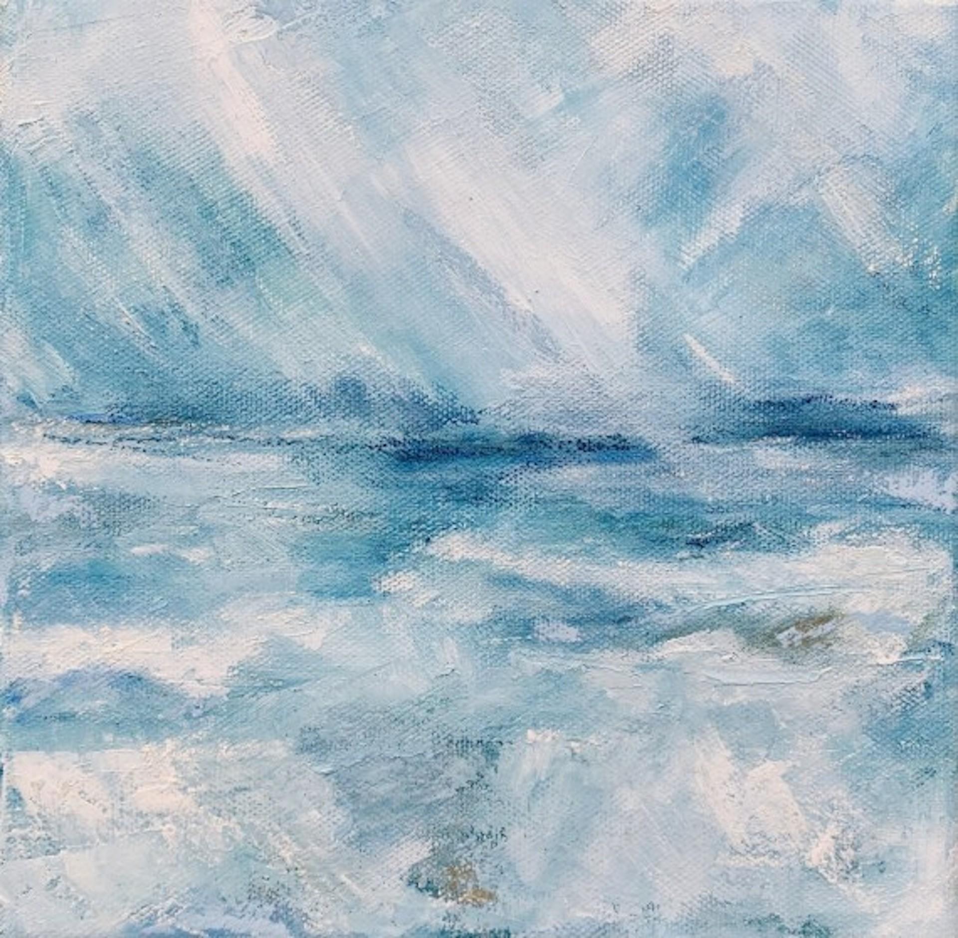 Where The Sky Meets The Sea, Christina Sadler, Original Skyscape Cloud Painting