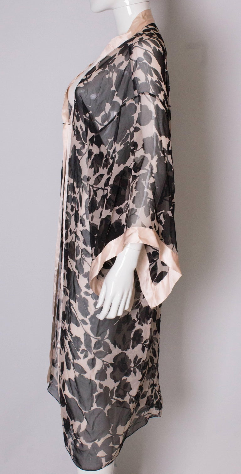 Christina Strambolia Vintage Silk Dressing Gown For Sale at 1stDibs