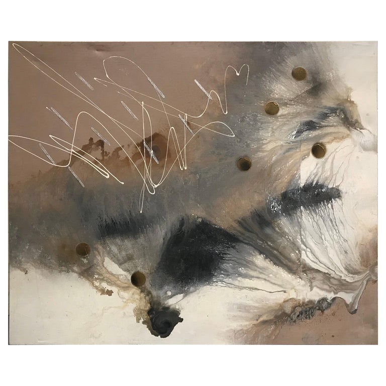 Christine Alfery Abstract Painting "The Black Hole" For Sale at 1stdibs