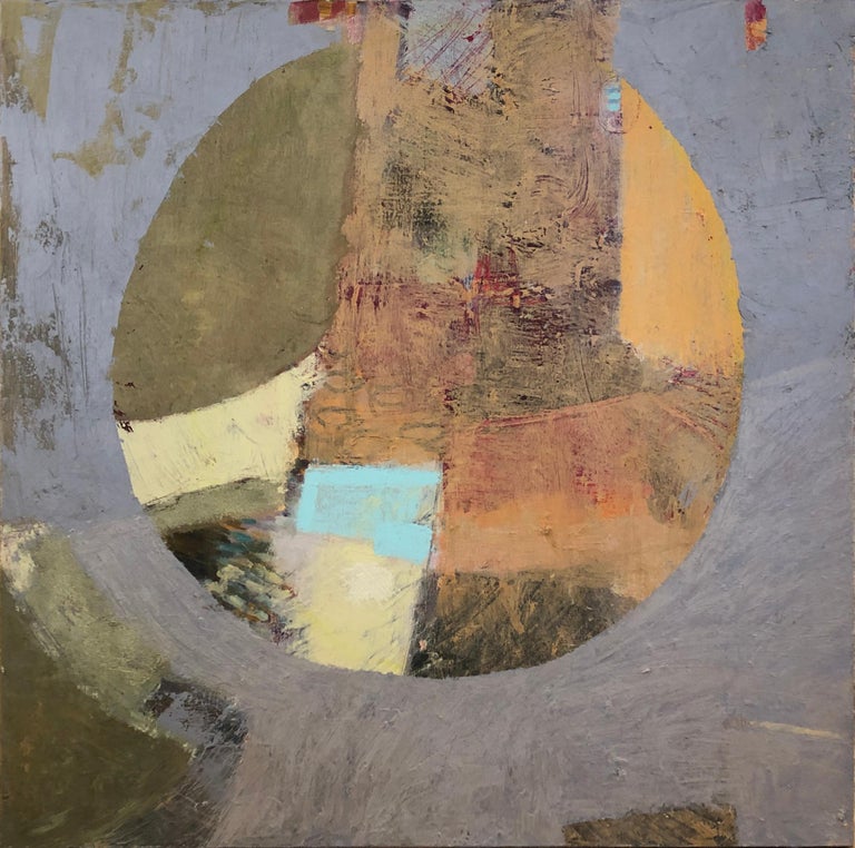 'Cut Loose', Contemporary Geometric Abstract Oil & Gouache Mixed Media Painting 1