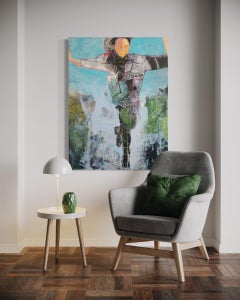 "Dancin' Up Up" Peinture abstraite de figure