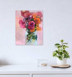 "Diva, " Abstract Floral Oil Painting