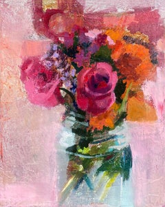"Diva," Abstract Floral Oil Painting