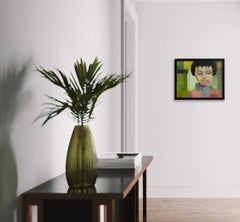 "Meditazione", pittura astratta di ritratto