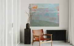 "Sea Glass/Ocean Mist, " Abstract Painting