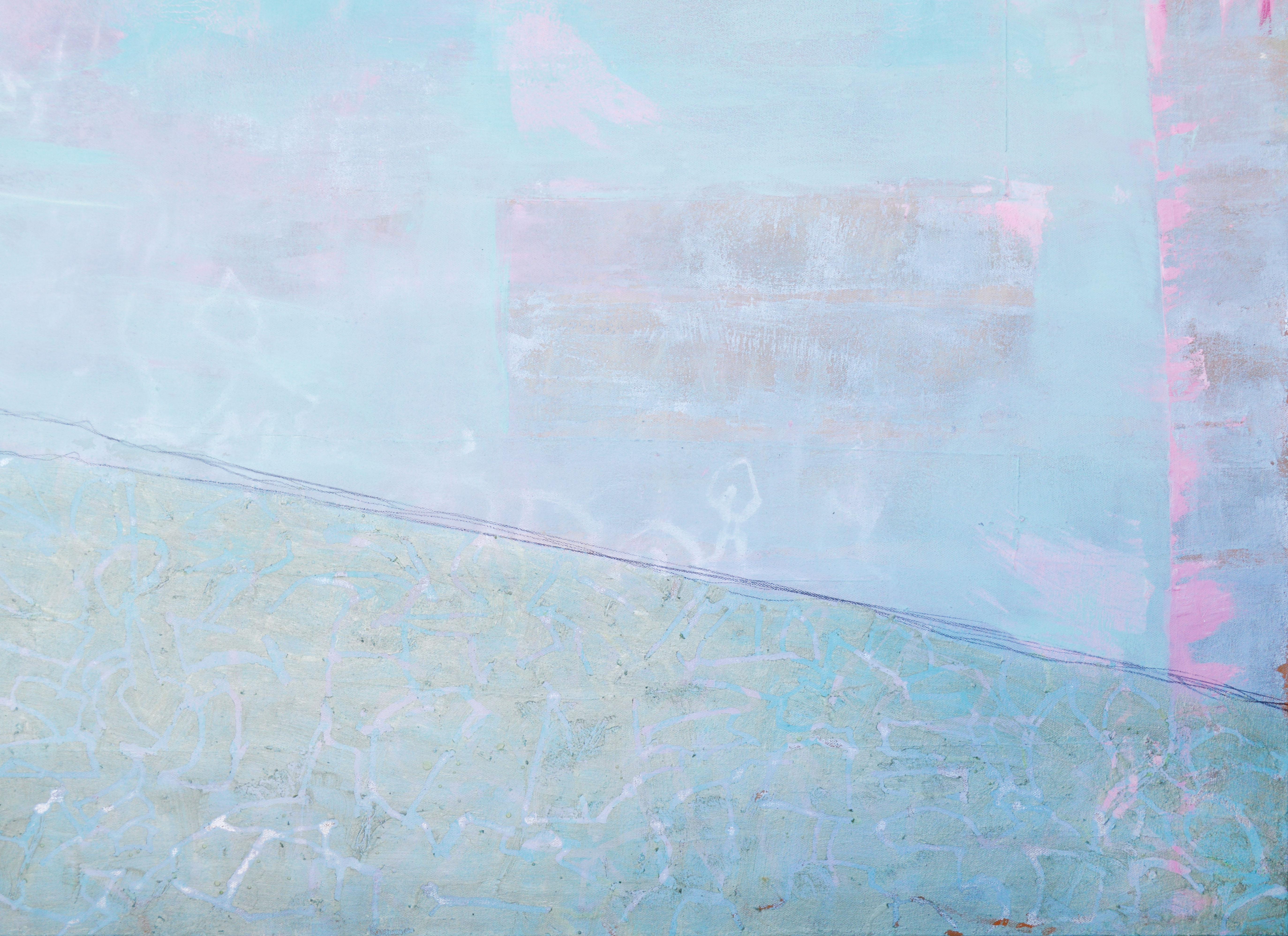 Christine AverillGreen "Sea Glass/Ocean Mist, " Abstract Painting