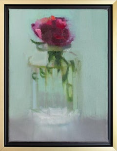 "Solitaire" Abstracted Still Life Floral Painting
