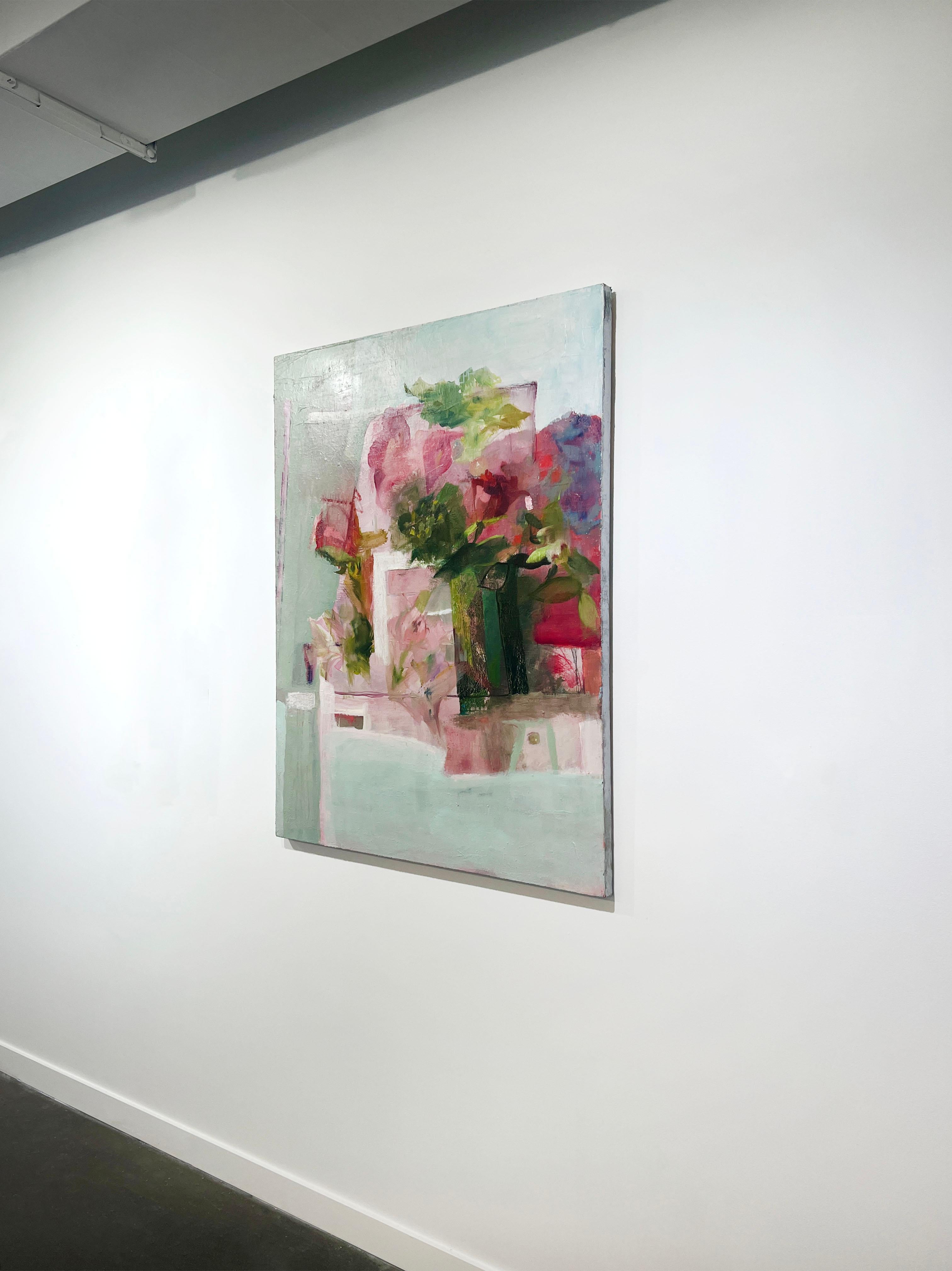 Abstraktes Gemälde „Spring Bouquet II“ (Braun), Abstract Painting, von Christine Averill-Green