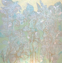 "Sprites in the Garden," Abstract Painting
