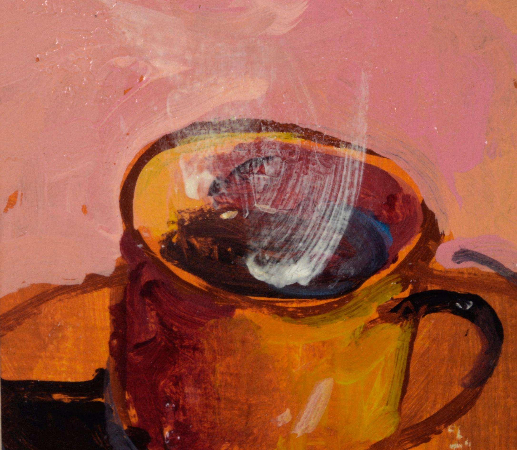 Bodegón de una taza de café en acrílico sobre papel de archivo - Painting moderno estadounidense de Christine Cohen