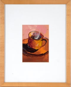 Still Life of a Cup of Coffee in Acrylic on Archival Paper