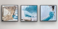 First Thoughts #1, 2 & 3, triptych, original painting, landscape, contemporary
