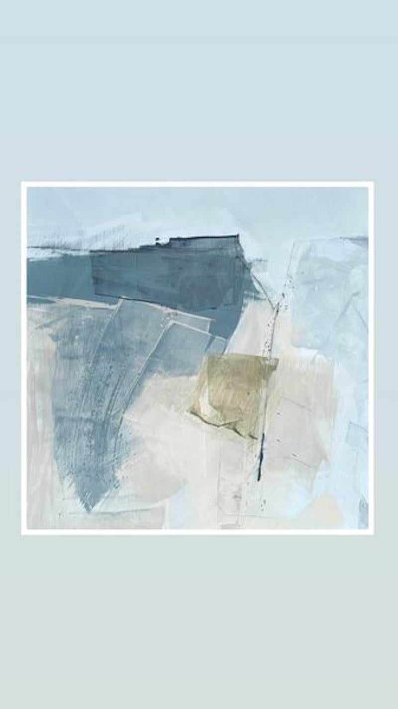 Looking Across To Lewis #1, pintura original, paisaje, contemporáneo - Painting Contemporáneo de Christine Evans