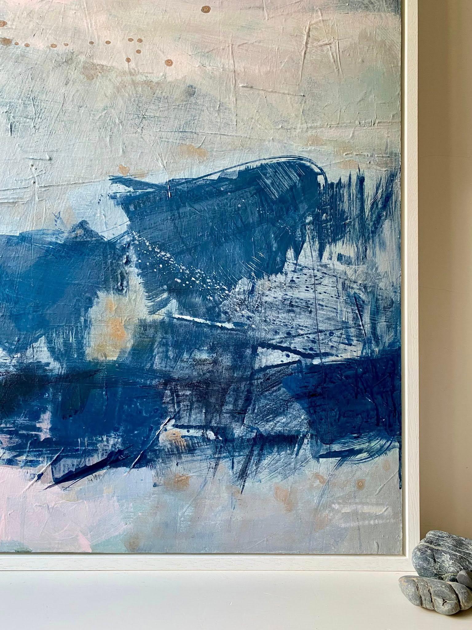 With Time To Spare, original painting, landscape, contemporary - Gray Landscape Painting by Christine Evans
