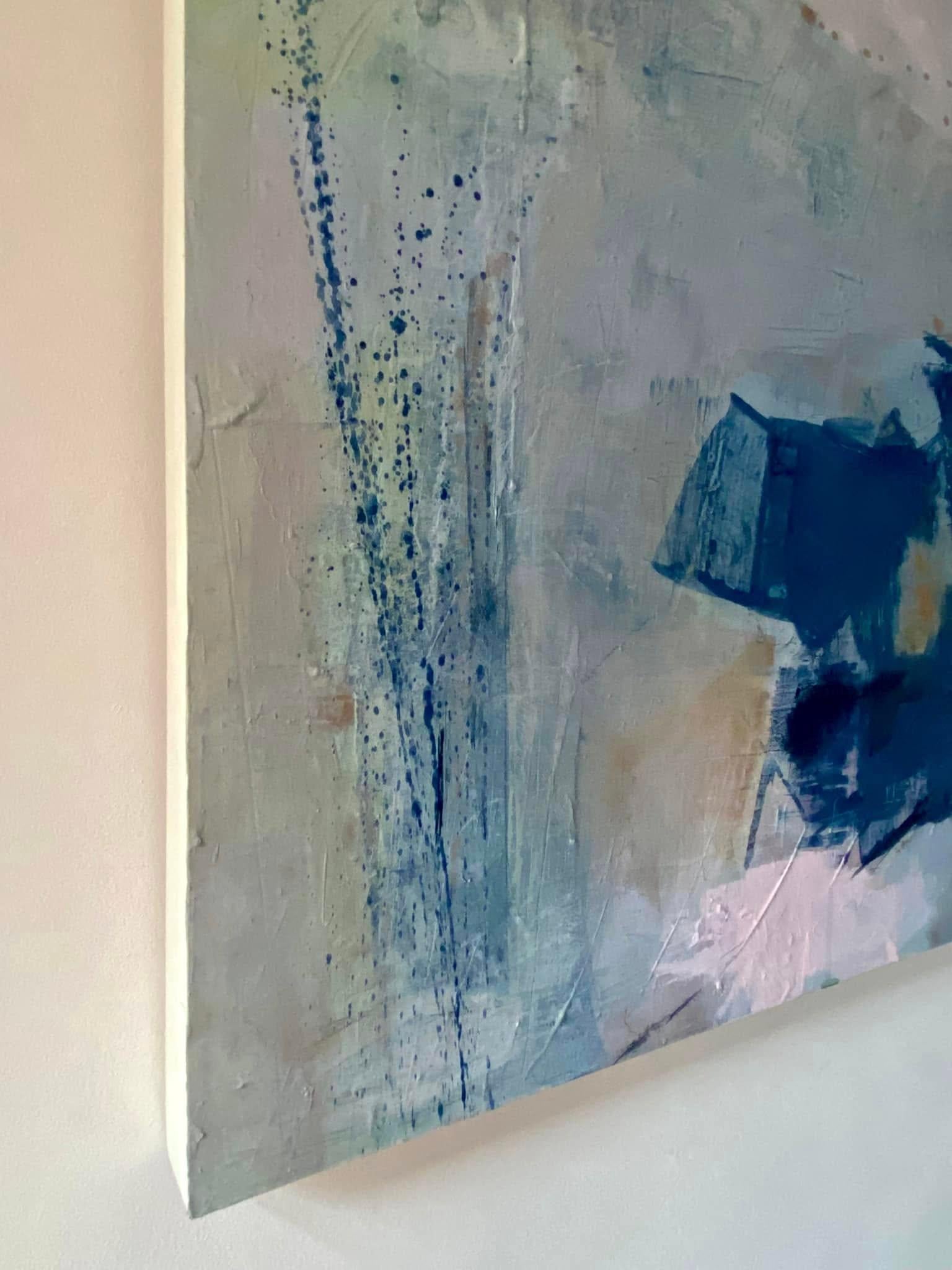 With Time To Spare The luxury of being able to squander time, when we have no-where to be right now and with nothing pressing on the mind. This abstract painting conjures exactly that feeling - either encouraging us to have more of it in our lives
