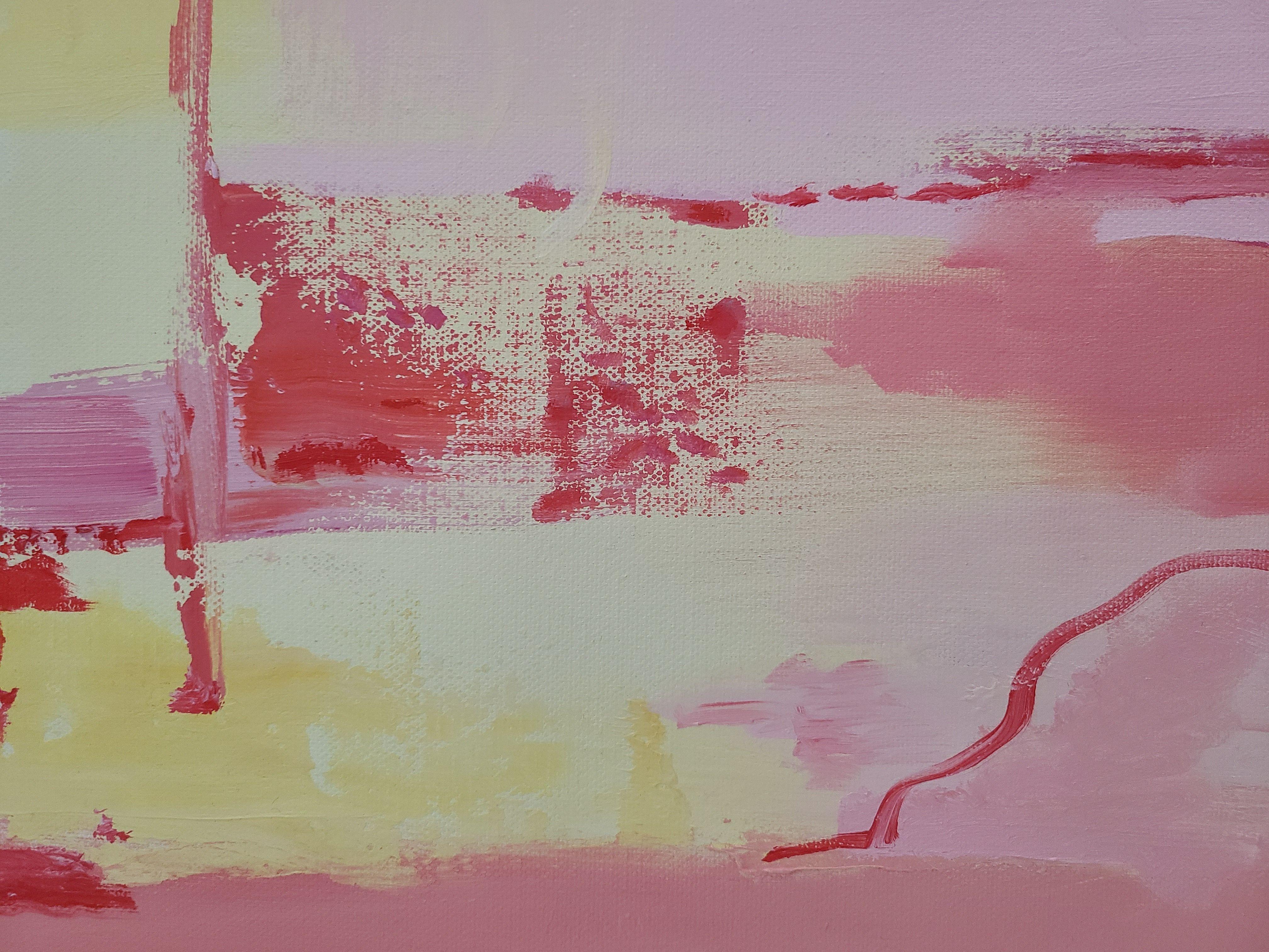 Segui la luce, Pittura, Olio su tela - Painting Astratto di Christine Frisbee