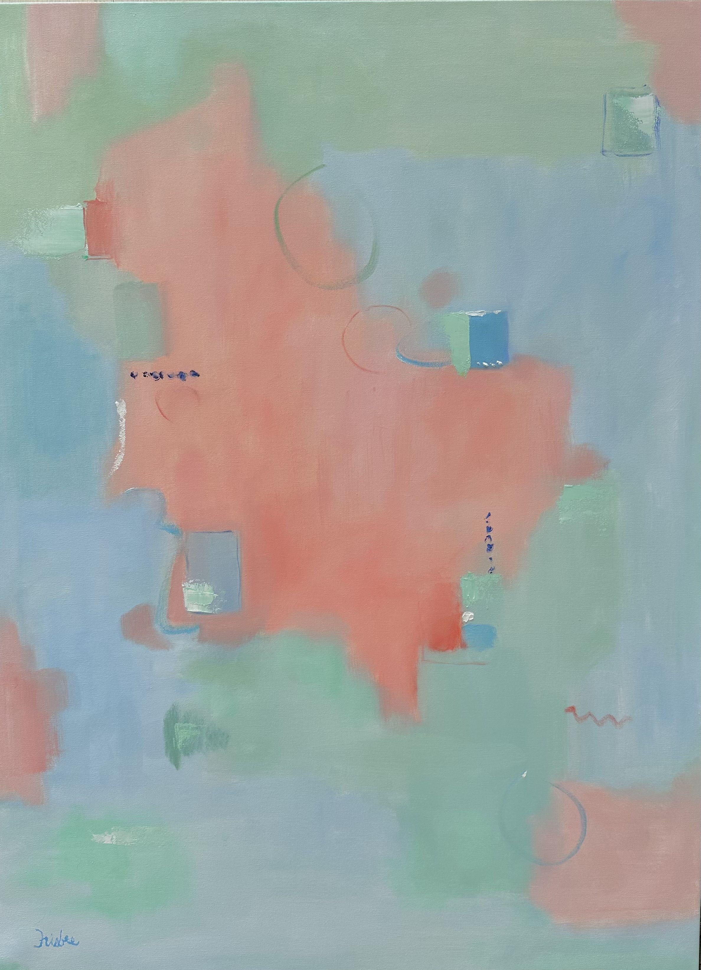 Christine Frisbee Abstract Painting - Gentle Voices, Painting, Oil on Canvas