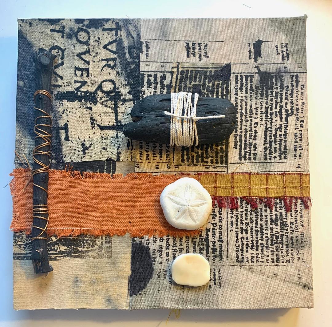 ORANGE CRUSH : tecnica mista - Mixed Media Art di Christine Graf
