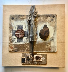 Shaman's Mask : mixed media collage