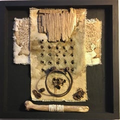 La veste dello sciamano: collage a tecnica mista