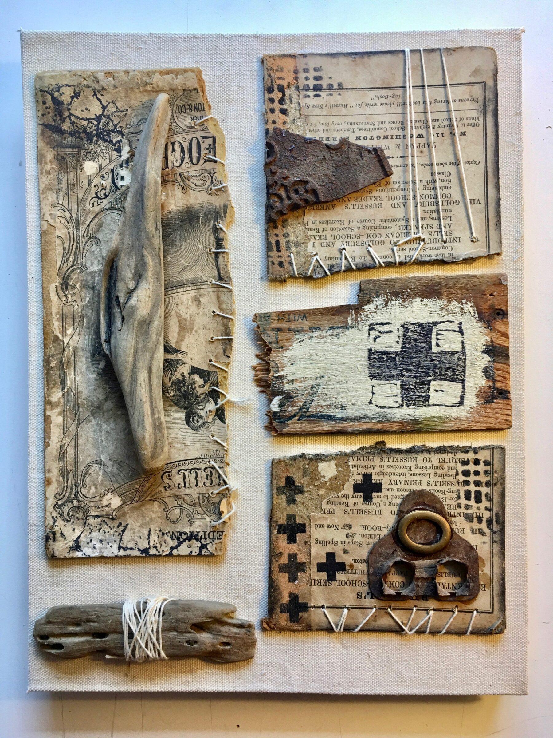 Tailsman : mixed media collage - Mixed Media Art by Christine Graf