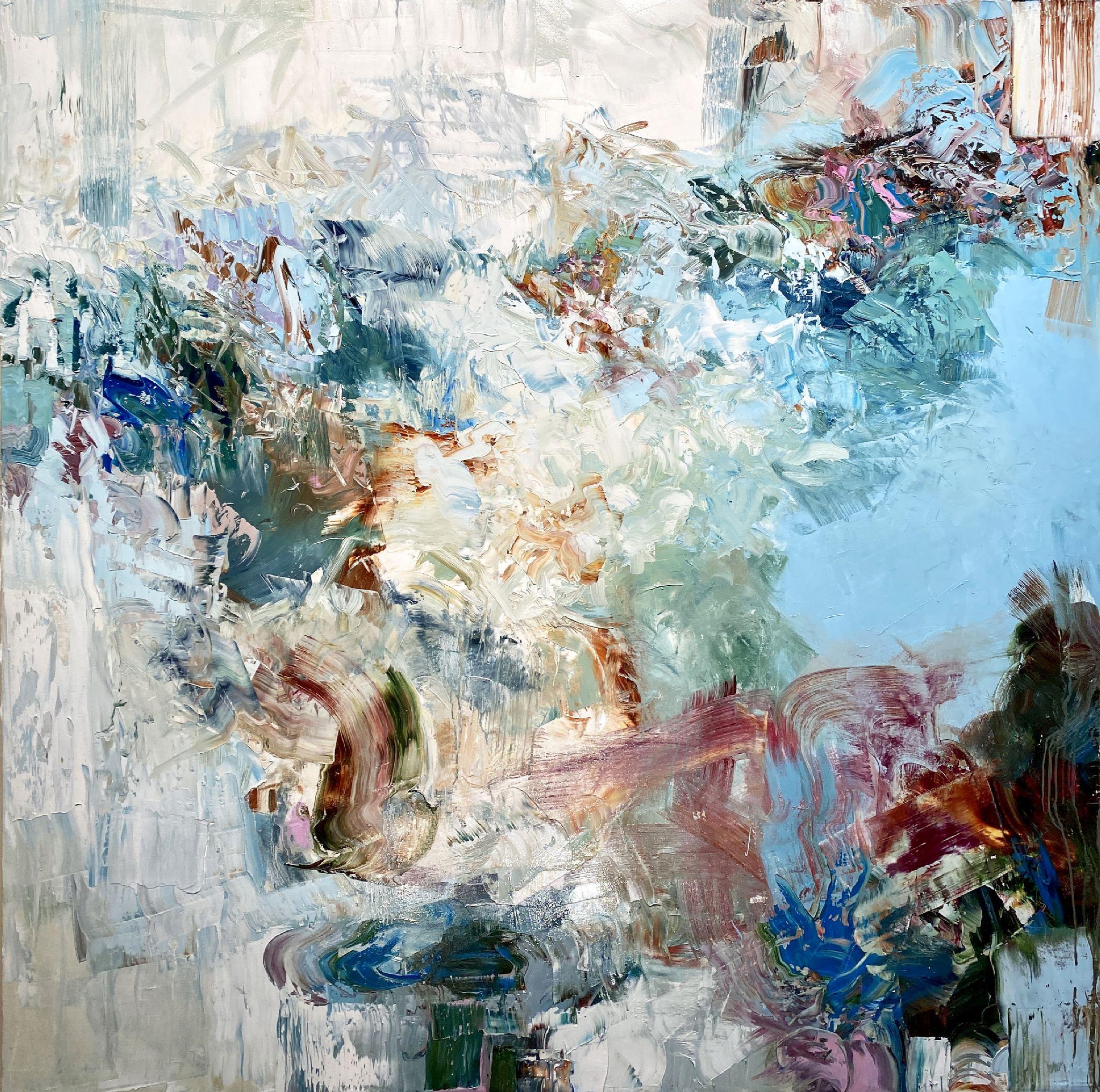 Abstract Painting di Christine Hayman - Boschetto blu