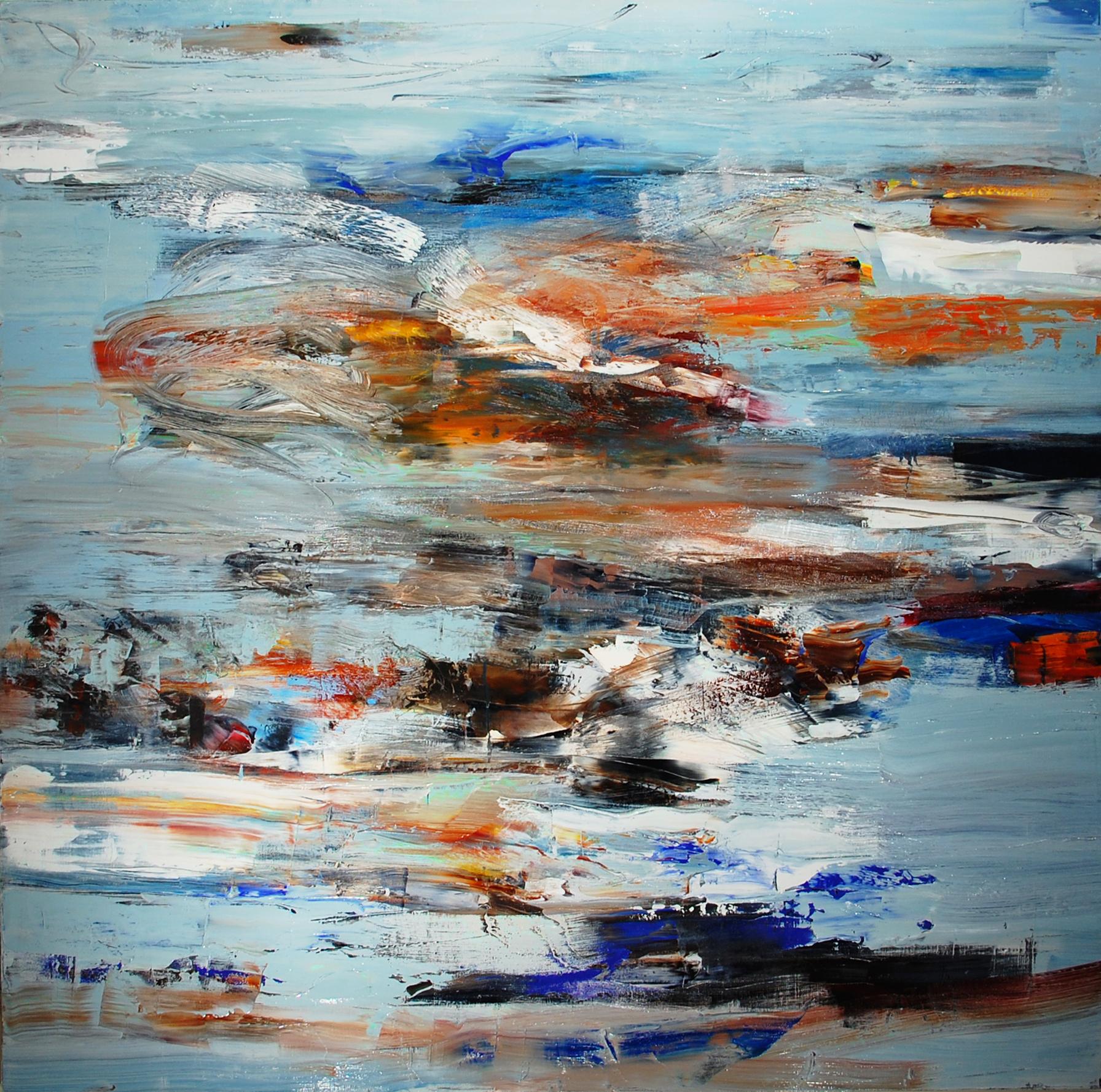 Abstract Painting di Christine Hayman - ROCCIA AZZURRA