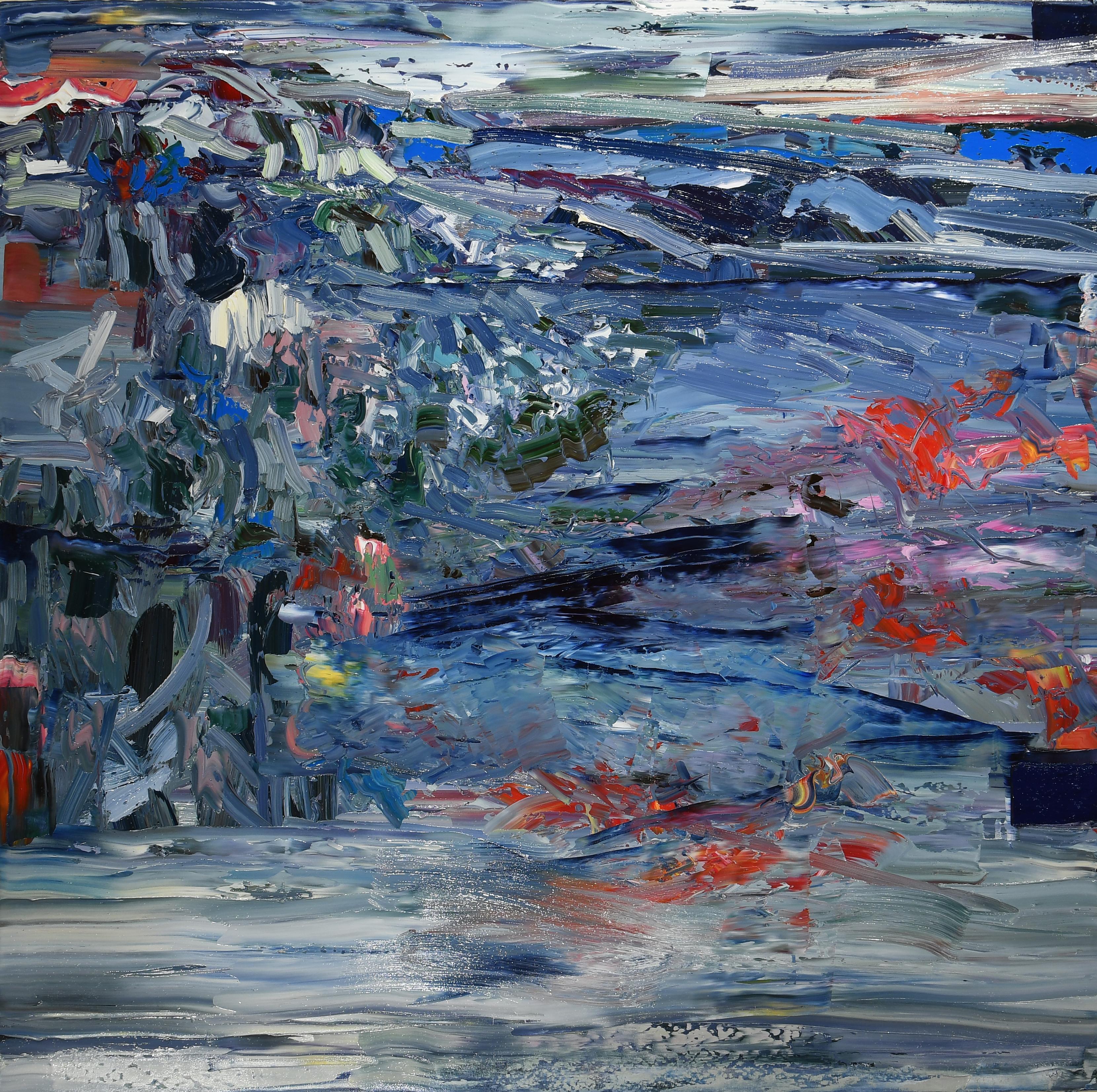 Abstract Painting di Christine Hayman - WOOD SCURO