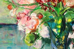 Shhhhh ! (peinture de collage figurative abstraite contemporaine)