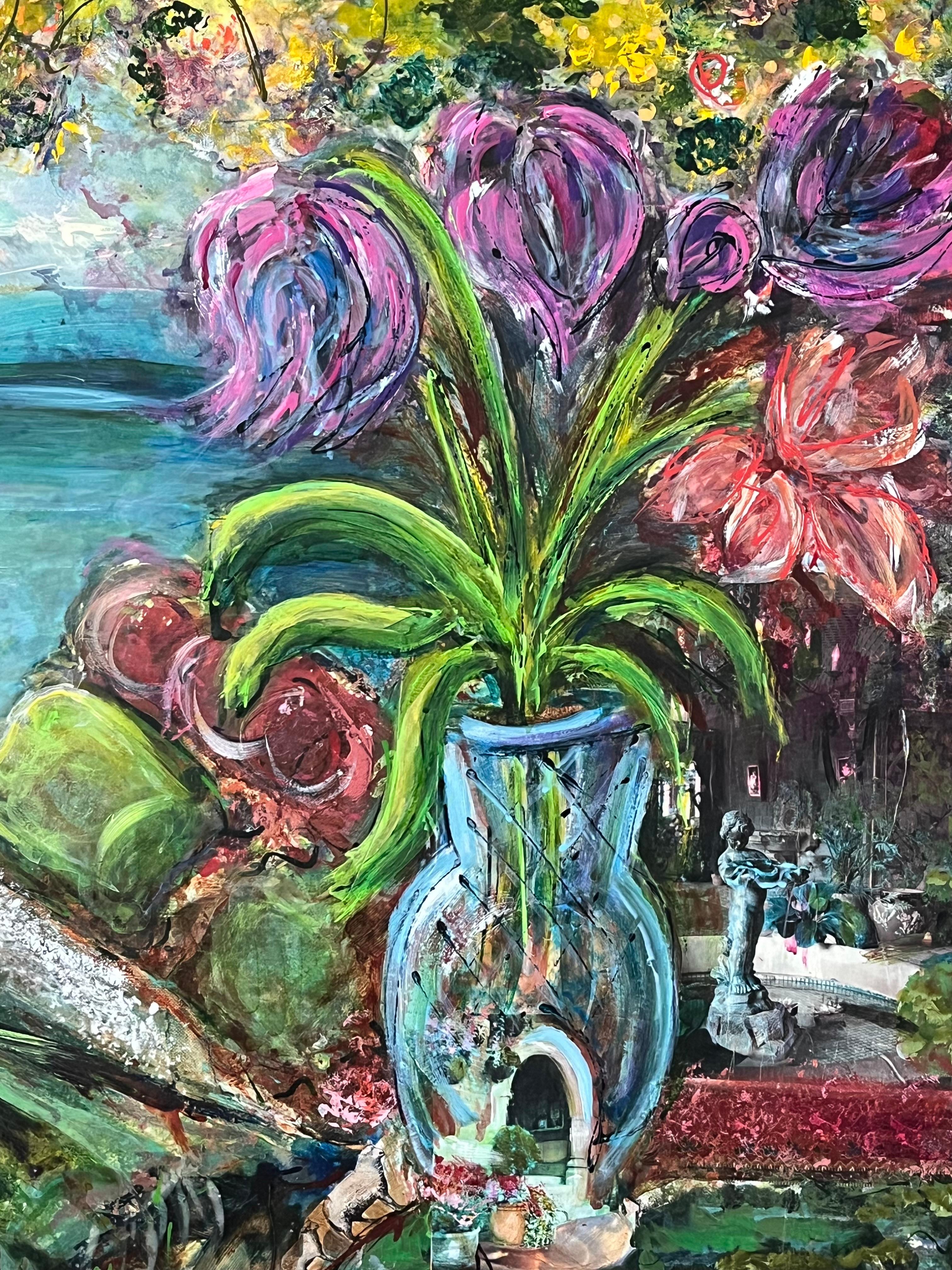 Acqua sotto i ponti (grande) - Painting di Christine Ilewski-Huelsmann