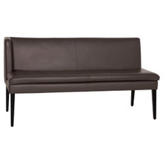 Christine Kröncke Dinegra Leather Bench Gray Bench Dark Gray