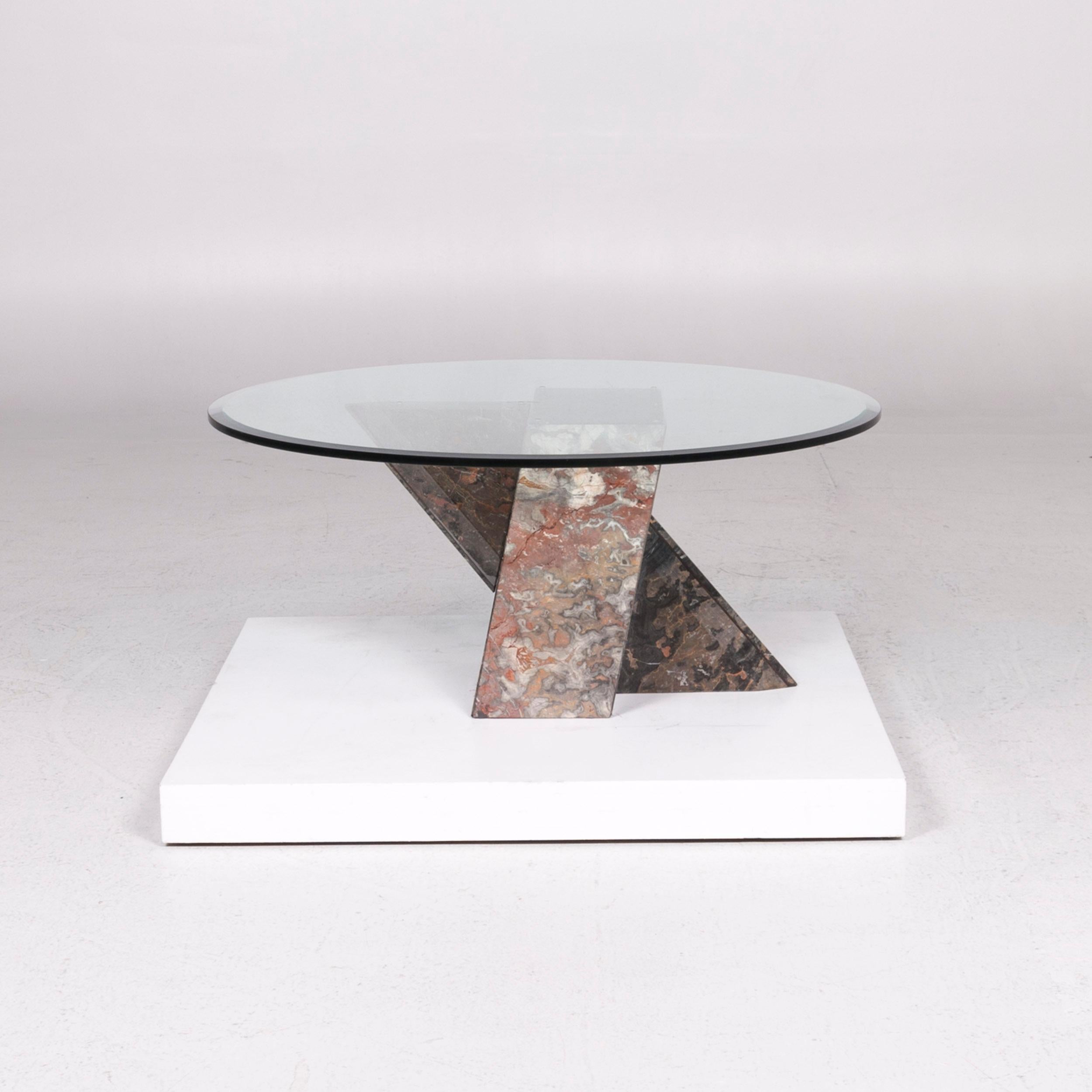 Christine Kröncke Glass Stone Coffee Table Granite Round Table 1